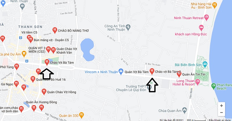 địa điểm cháo vịt bà tám